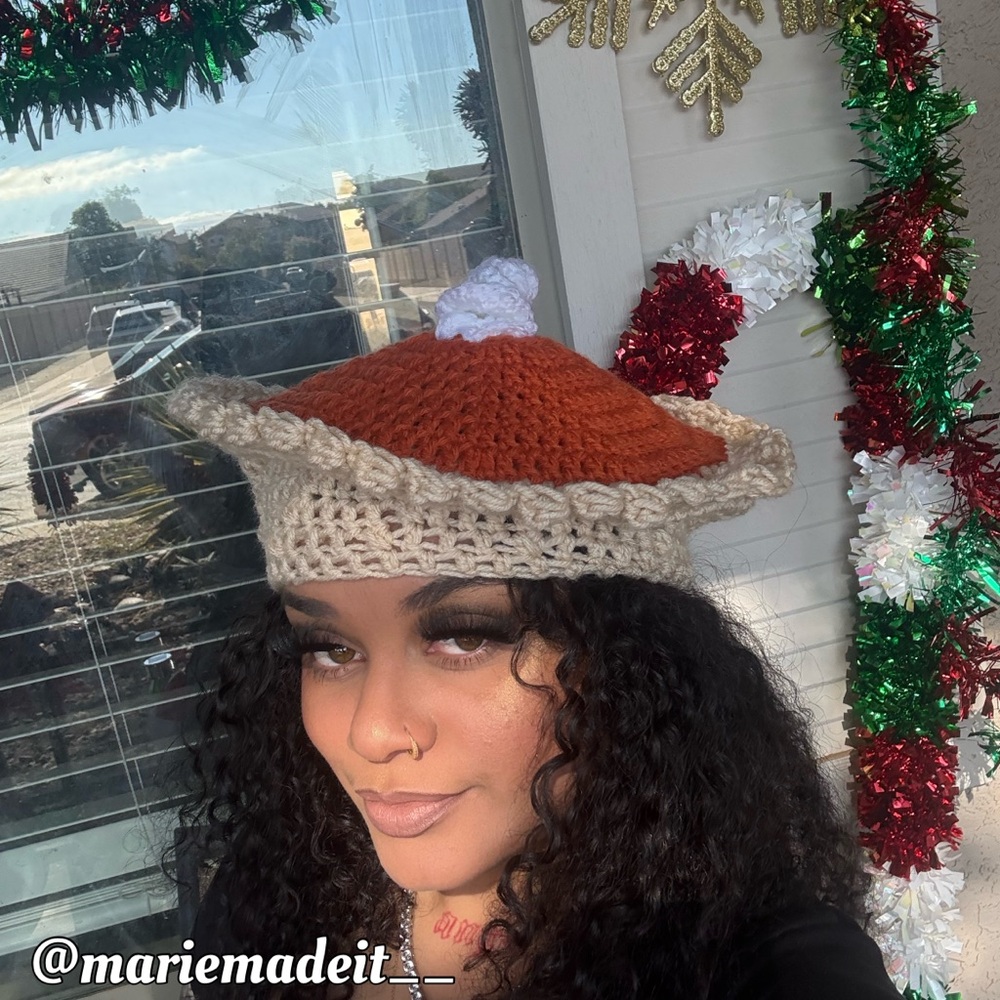 Crochet Pumpkin Pie Hat